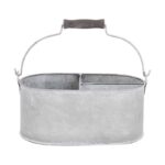 Esschert Design Soucoupe 3 compartiments S - Vieux zinc (8714982066405