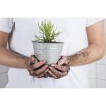 Esschert Design Pot de fleur Zinc Patiné 14 cm – Image 2