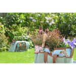 Esschert Design Sac outils jardin motif roses/jute – Image 3