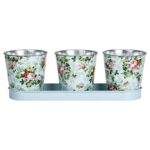 Esschert Design Jardini?re 3 pots d?cor Roses (8714982136108