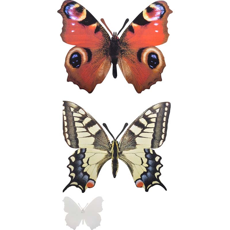 Esschert Design Décoration murale papillons set deux (8714982118623