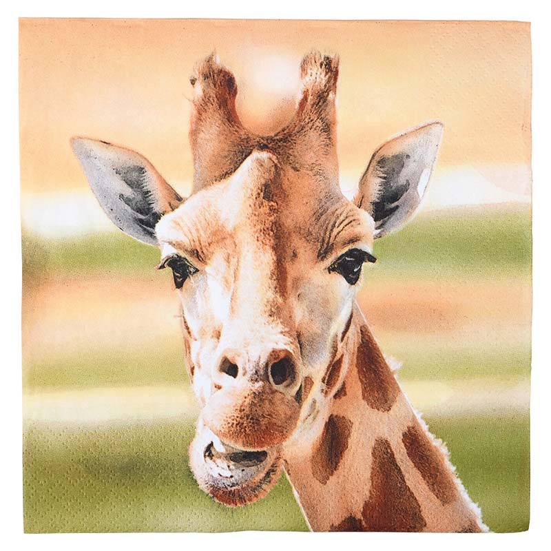 Esschert Design Serviettes papier giraffe 33x33cm (8714982143465