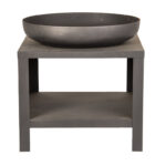 Esschert Design Braséro avec range bois 60 cm noir (FF526 8714982215957) - 02