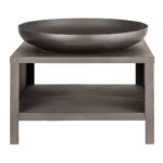 Esschert Design Braséro avec range bois 80 cm noir (FF528 8714982215971) - 02