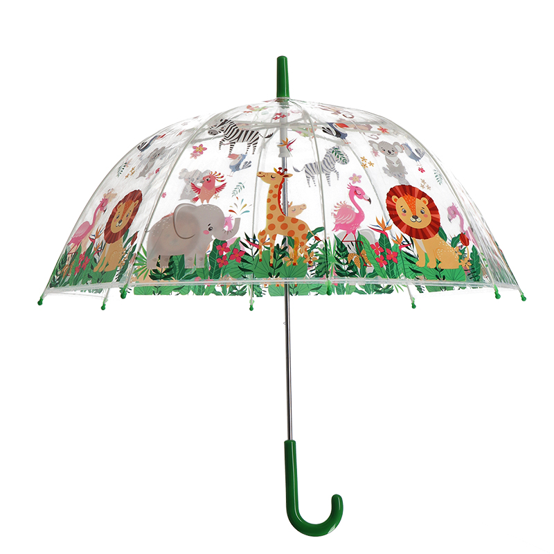 Esschert Design Parapluie enfant transparent jungle (KG258 8714982221040) - 01