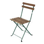 Esschert Design Chaise bistrot métal et bois vert (MF043 8714982238789) - 03