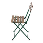 Esschert Design Chaise bistrot métal et bois vert (MF043 8714982238789) - 04