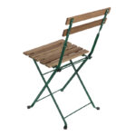 Esschert Design Chaise bistrot métal et bois vert (MF043 8714982238789) - 05