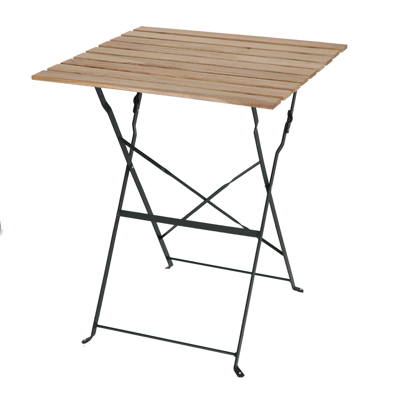 Esschert Design Table bistrot métal et bois vert (MF044 8714982238796) - 01