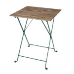 Esschert Design Table bistrot métal et bois vert (MF044 8714982238796) - 02