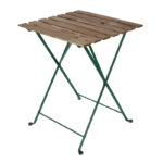 Esschert Design Table bistrot métal et bois vert (MF044 8714982238796) - 03