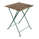 Esschert Design Table bistrot métal et bois vert (MF044 8714982238796) - 05