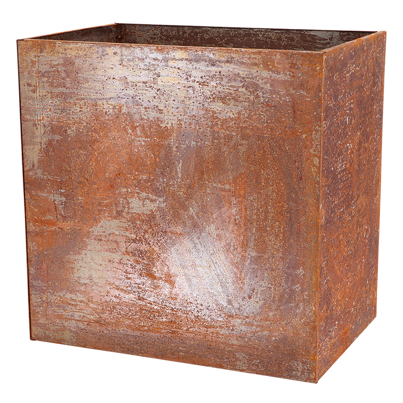 Esschert Design Pot de fleurs acier corten haut () - 01