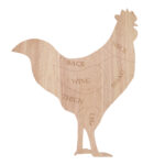 Esschert Design Planche à découper poule L (FF593 8714982258350) - 01