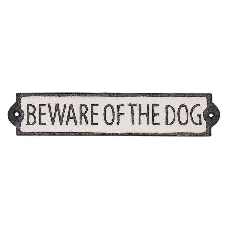 Esschert Design Plaque de porte "beware of the dog" (LH325 8714982259029) - 01
