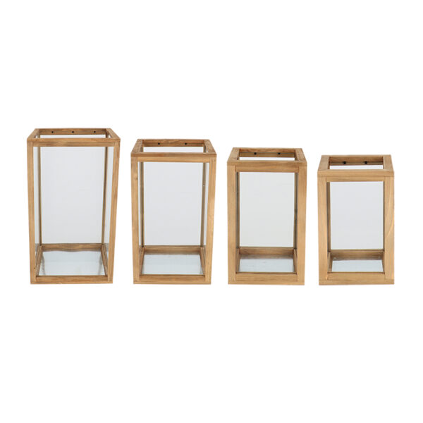 Lantaarn hout set van 4 (WL86) - 02