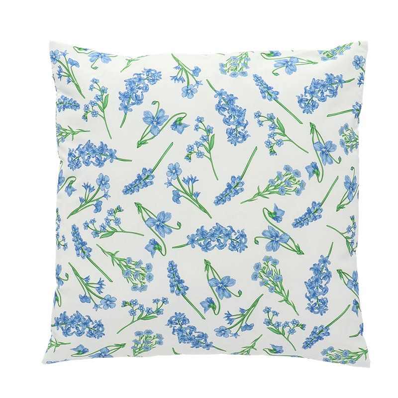 Esschert Design Coussin d'extérieur fleurs bleu (BK038 8714982276897) - 1