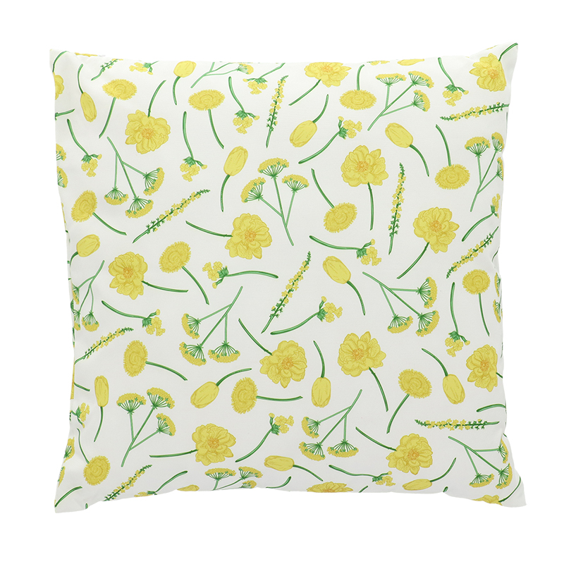 Esschert Design Coussin d'extérieur fleurs jaune (BK041 8714982276927) - 1