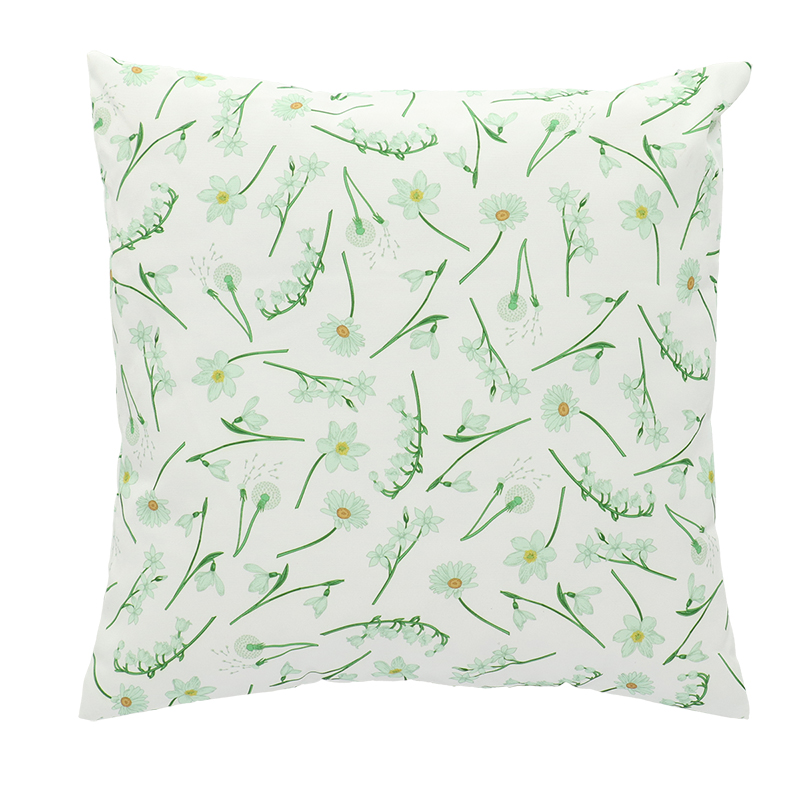 Esschert Design Coussin d'extérieur fleurs blanc (BK042 8714982276934) - 2