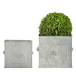 Esschert Design AM leeuw bloempot vierkant set/2 (AM106