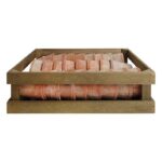 Esschert Design Aged terra cotta: 24 potjes in houten krat (AT19