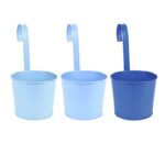 Esschert Design Blauwtinten bloempot met haak ass. (EL104 8714982166112)