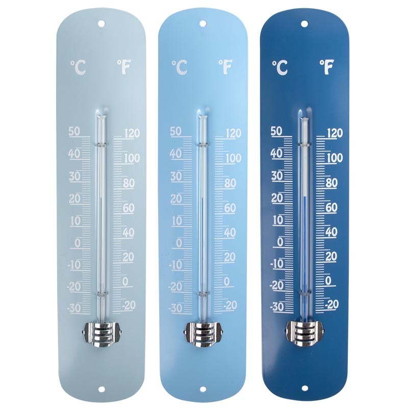 Esschert Design Blauwtinten thermometer zink ass. (EL109 8714982166167)