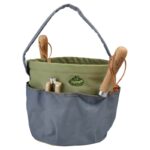 Esschert Design Ronde tuingereedschaptas grijs/groen (GT89