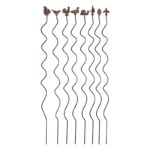 Esschert Design Plantensteunen spiraal 125 cm roest set van 8 (PY27