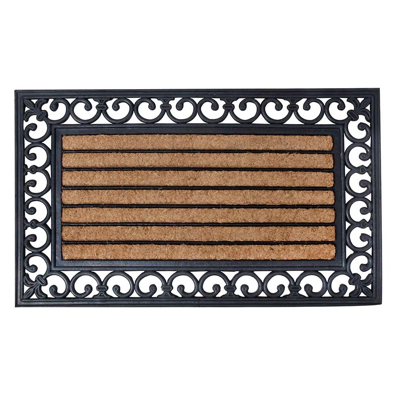 Esschert Design Rubberen deurmat met kokos 75 x 45 cm (RB108