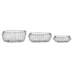 Esschert Design Draadmanden ovaal set van 3 (WB31