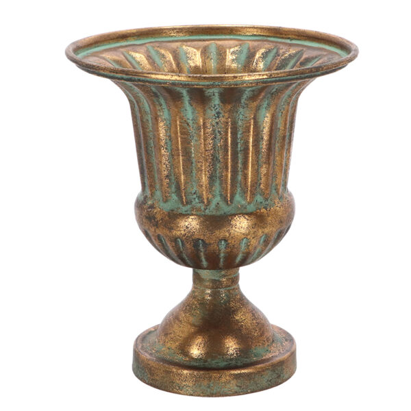 Esschert Design Aged Metal franse vaas hoogte 24 cm (AM122 8714982285783) - 01
