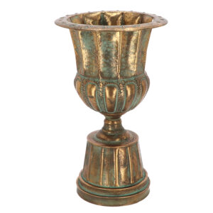Esschert Design Aged Metal franse vaas hoogte 45 cm (AM125 8714982285813) - 01
