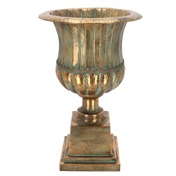 Esschert Design Aged Metal franse vaas hoogte 56 cm (AM126 8714982285820) - 01