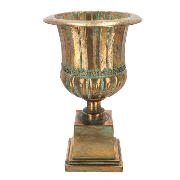 Esschert Design Aged Metal franse vaas hoogte 65 cm (AM127 8714982285837) - 01