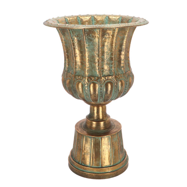 Esschert Design Aged Metal franse vaas hoogte 70 cm (AM128 8714982285844) - 01