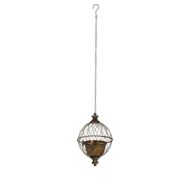 Esschert Design Aged metal bol plantenbak L (AM135 8714982289392) - 01