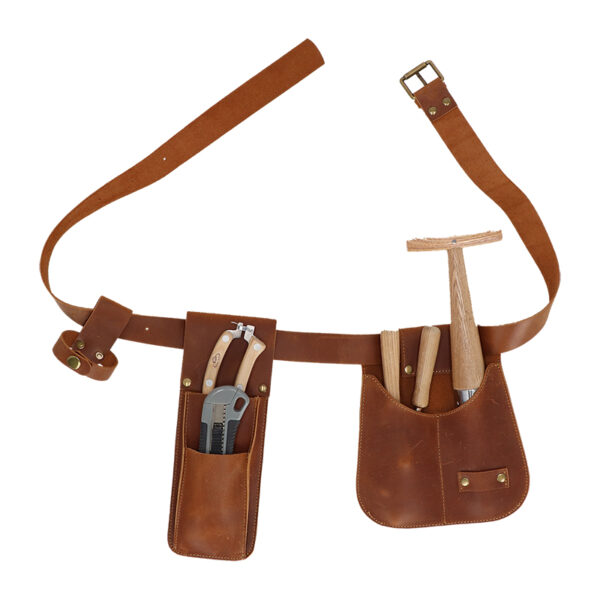 Esschert Design Runderleer tuinriem met zakken (GT337 8714982259142) - 02