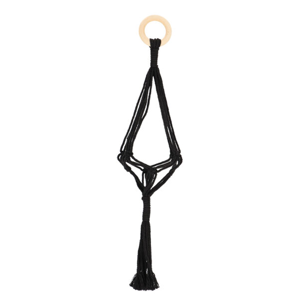 Esschert Design MacramÃ© plantenhanger zwart S (JP022 8714982289347) - 01