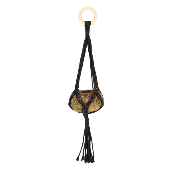 Esschert Design MacramÃ© plantenhanger zwart S (JP022 8714982289347) - 02
