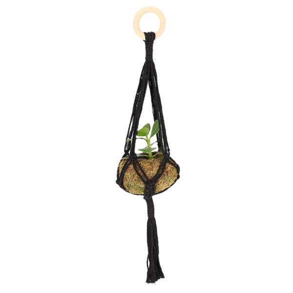 Esschert Design MacramÃ© plantenhanger zwart S (JP022 8714982289347) - 03