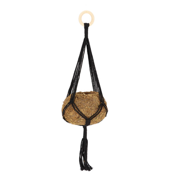 Esschert Design MacramÃ© plantenhangerÂ  zwart M (JP023 8714982289354) - 02