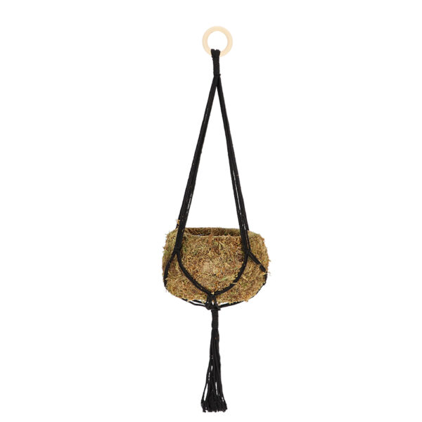 Esschert Design MacramÃ© plantenhangerÂ  zwart L (JP024 8714982289361) - 02