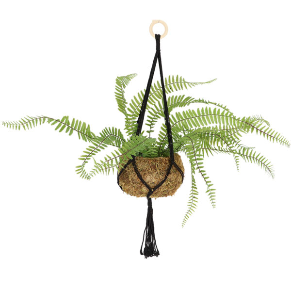 Esschert Design MacramÃ© plantenhangerÂ  zwart L (JP024 8714982289361) - 03