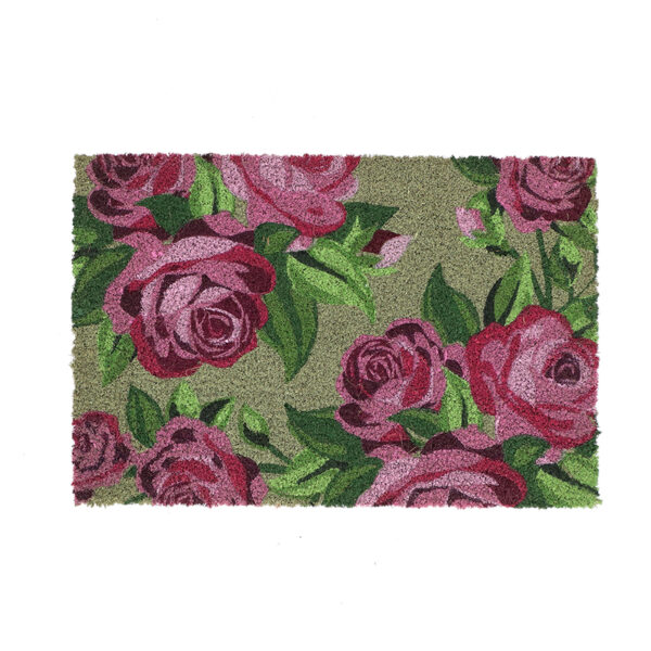 Esschert Design Deurmat kokos floraal groen M (RB319 8714982287046) - 01