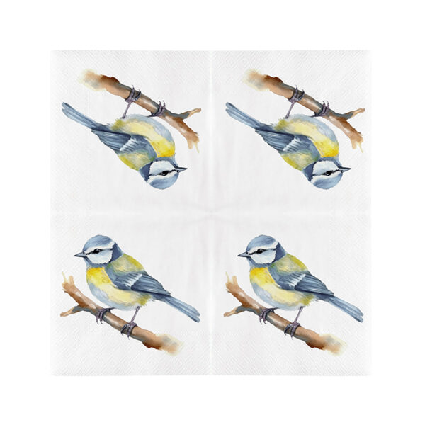 Esschert Design Papieren servet. pimpelmees 33 x 33 cm (TP420 8714982286438) - 01