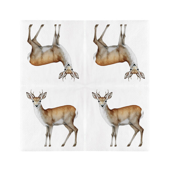 Esschert Design Papieren servetten ree 33 x 33 cm (TP427 8714982286506) - 01