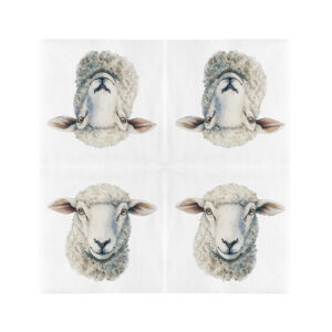 Esschert Design Papieren servetten schaap 33 x 33 cm (TP430 8714982286537) - 01