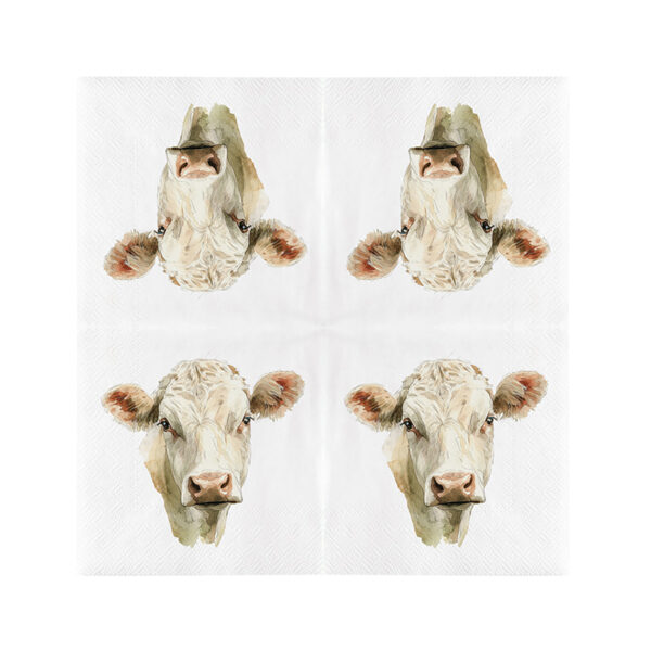 Esschert Design Papieren servetten koe 33x33cm (TP431 8714982286544) - 01