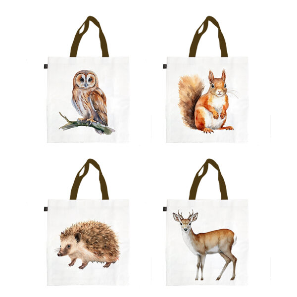 Esschert Design Boodschappentas aquarel bosdier keuze (TP434 8714982286575) - 01